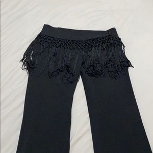 Sharagano Black Fringe Pants